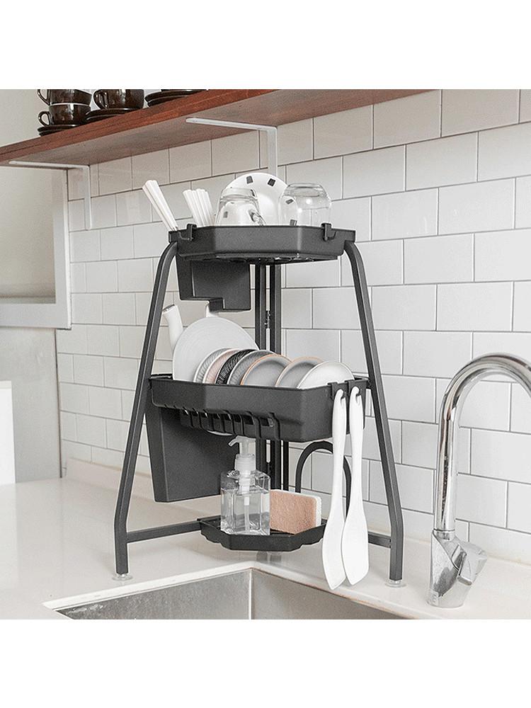 코너 3단 식기 건조대 나홀로 공간활용 싱크대 식기 보관대