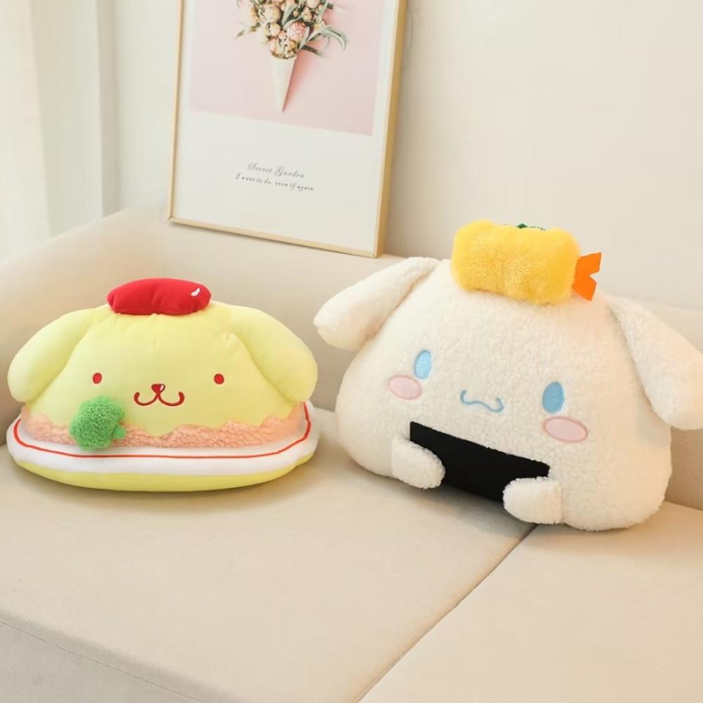 시나몬롤 폼폼푸린 쿠션 쇼파 등쿠션 등받이 베개 주먹밥 오니기리 새우튀김 오므라이스 인형 (38cm,48cm,65cm)