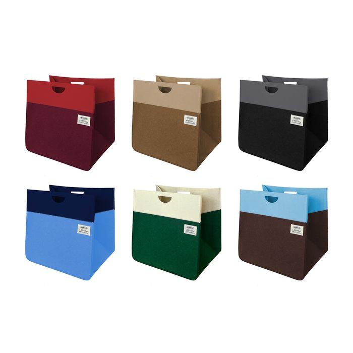 펠트 스퀘어 수납 바구니 (3 Size 6 Colors)