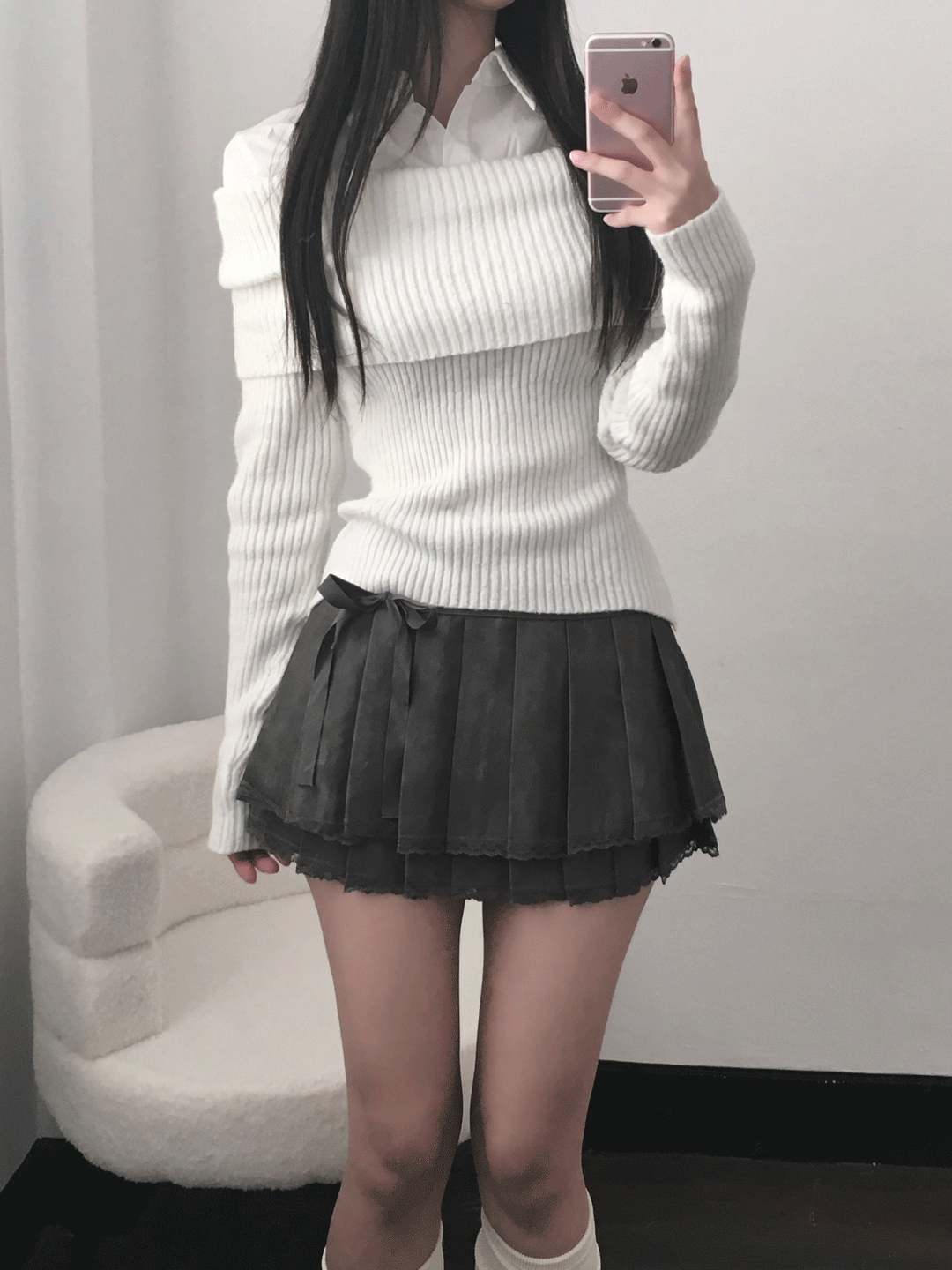 cake skirt (Gray. Brown. Black)