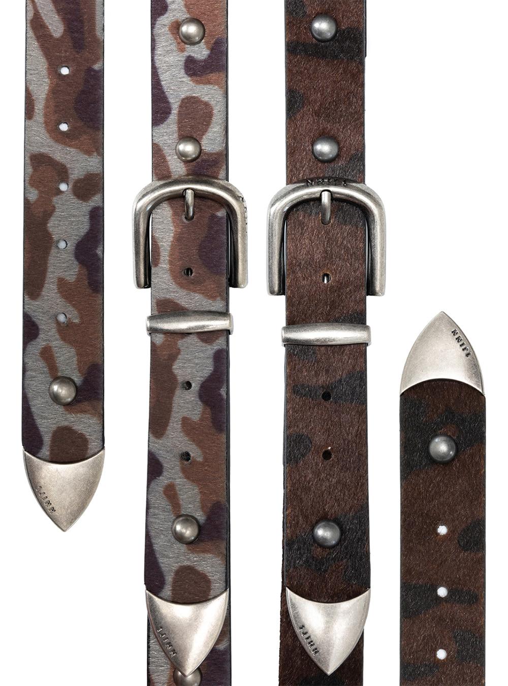 Horsehair Rivet Metal Buckle Belt (2color)