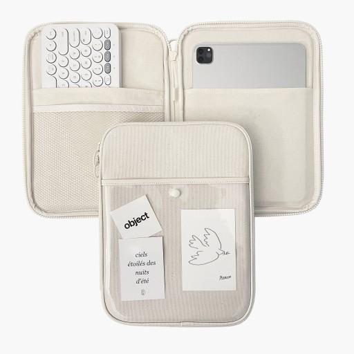clear button ipad pouch_11inch