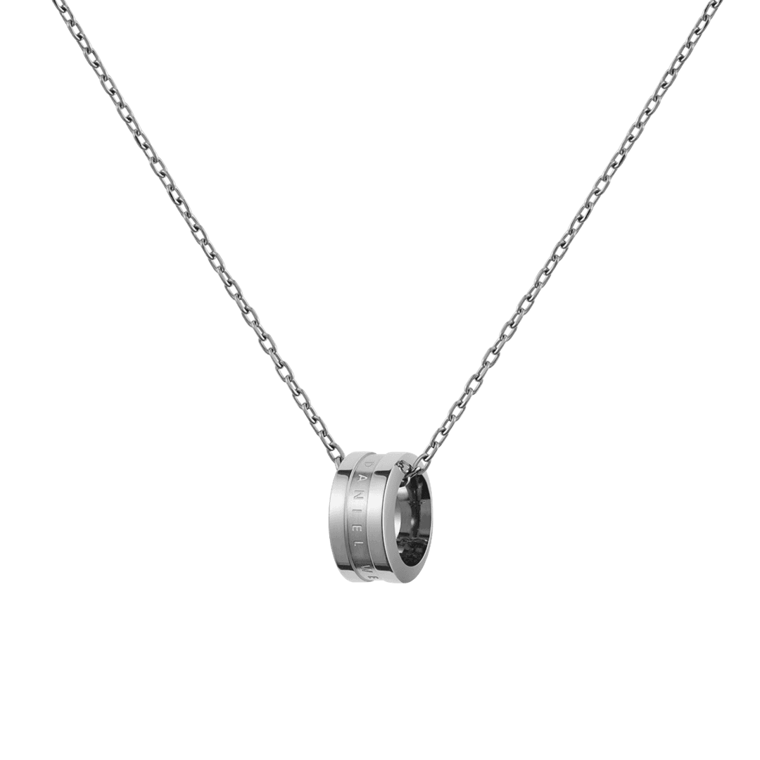 Elan Necklace - 심플하고 볼드한 팬던트가 돋보이는 실버 색상 네크리스 | DW