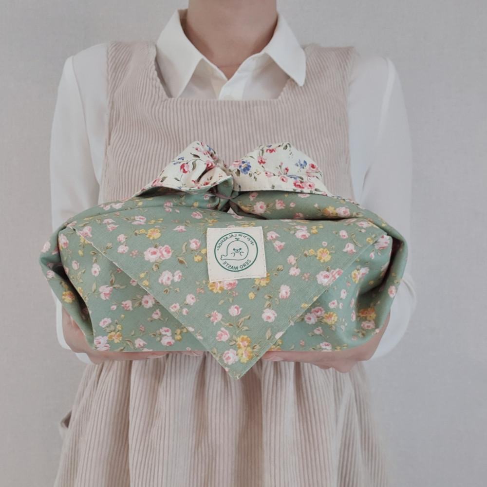 양면 패브릭 도시락 보자기 키친크로스 가방 면 천 핸드메이드 손수건 플라워