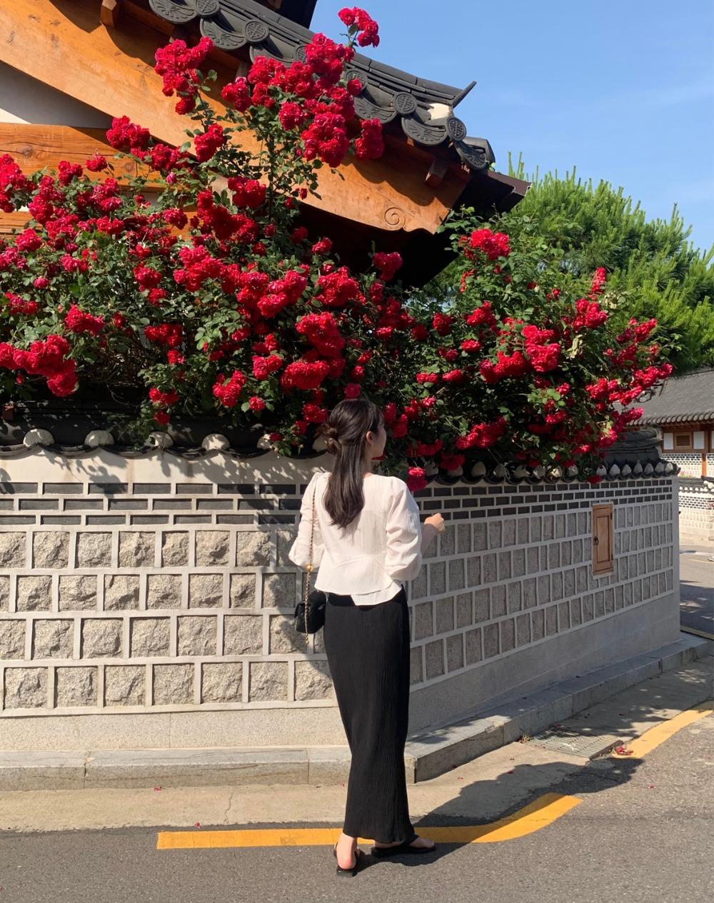 이지 플리츠 랩 스커트