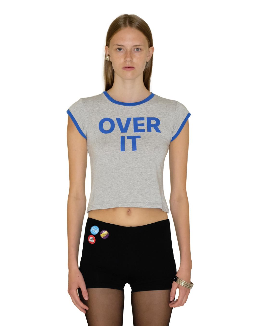 RINGER TEE, MELANGE GRAY