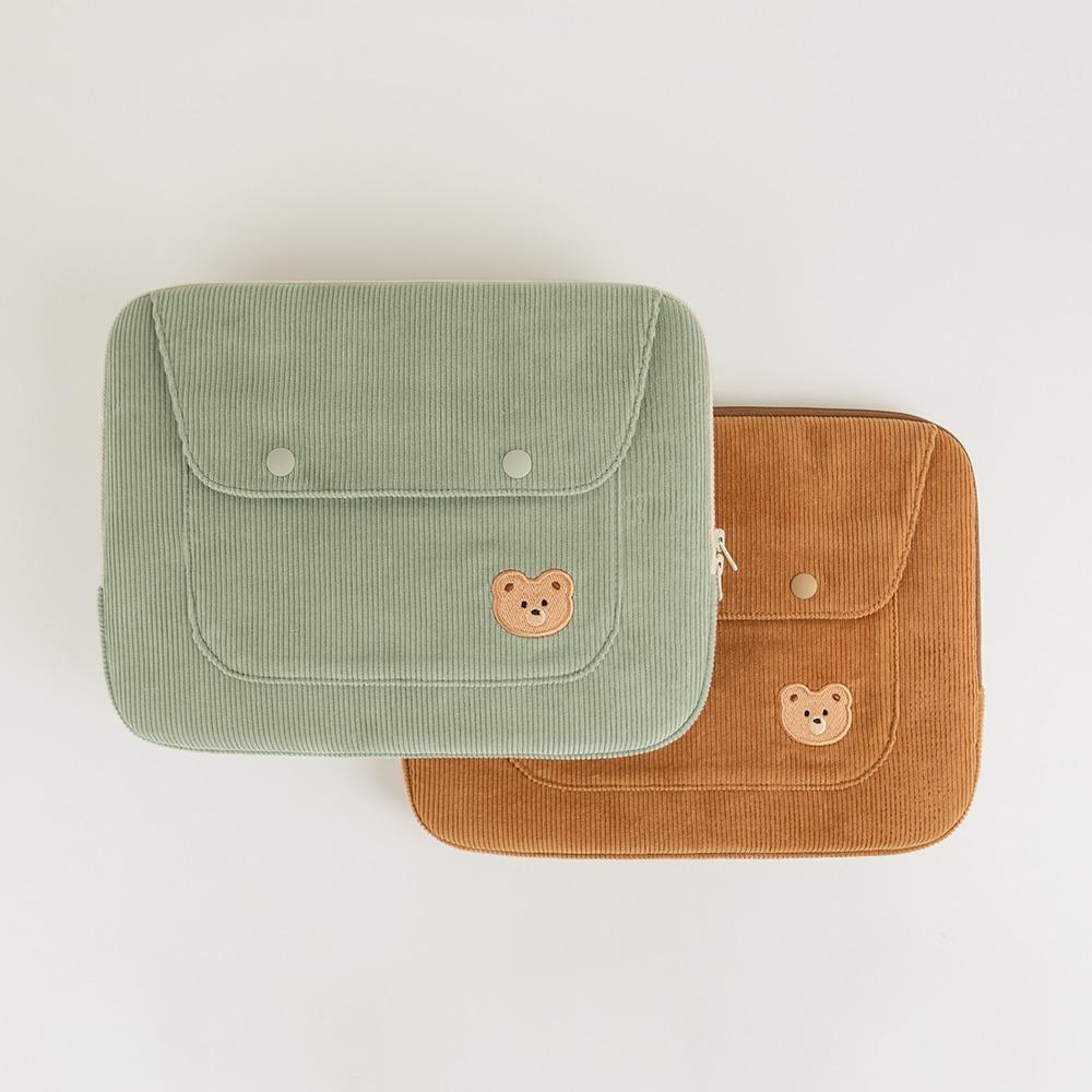 올뉴프레임 코듀로이 노트북파우치_리틀베어 (아이패드 11/13/15인치)