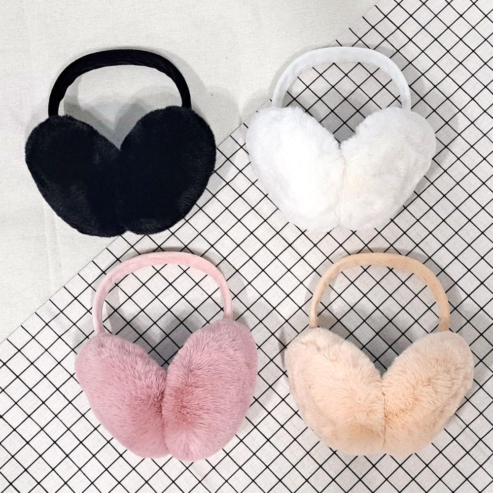 귀여운 대왕 접이식 귀도리 겨울 귀마개 토끼 털 귀돌이 퍼 곰돌이 여자 마카롱
