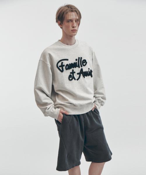 크래프트 슬로건 스웻셔츠 오트밀