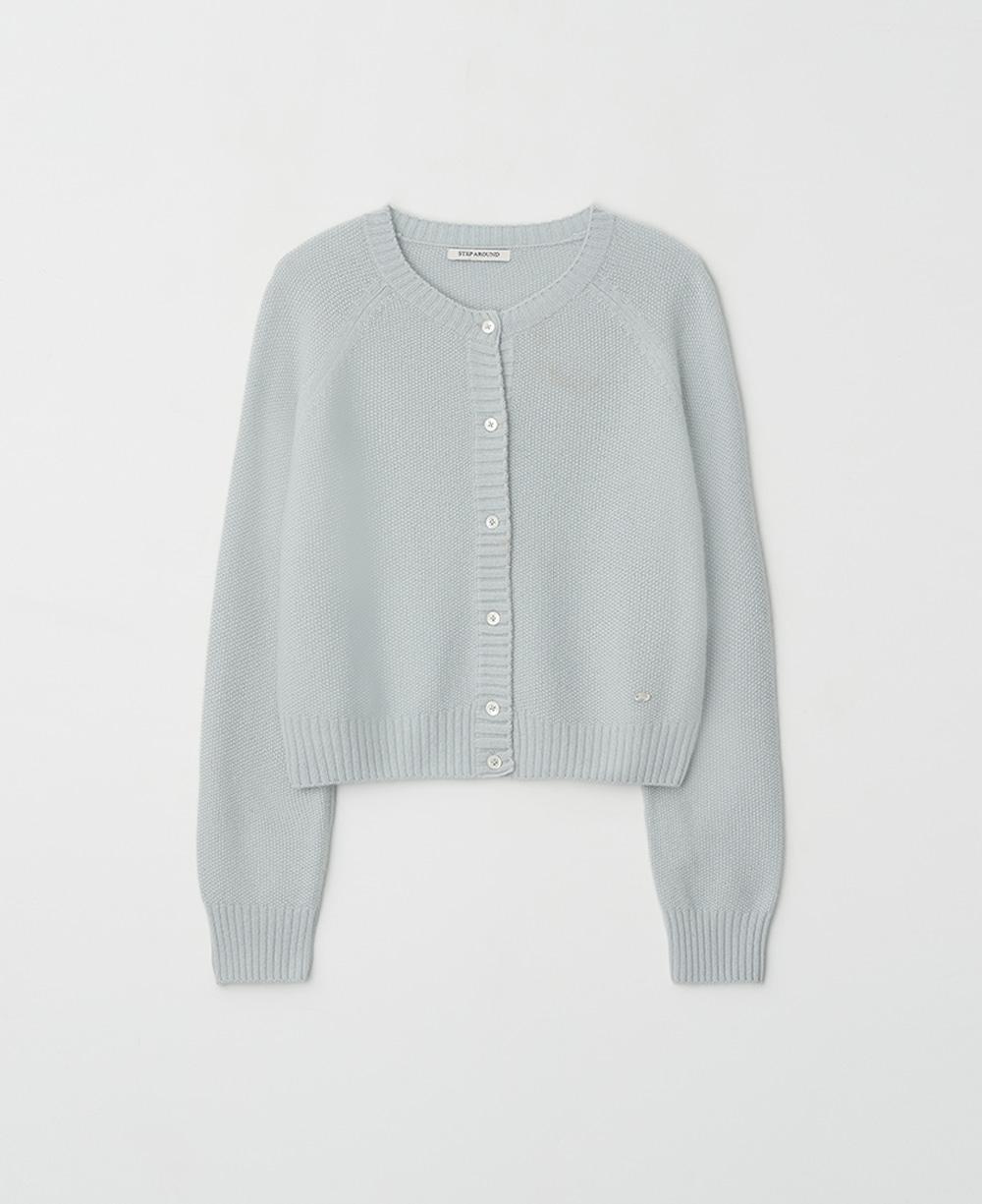 Soft Texture Raglan Knit Cardigan_MINT