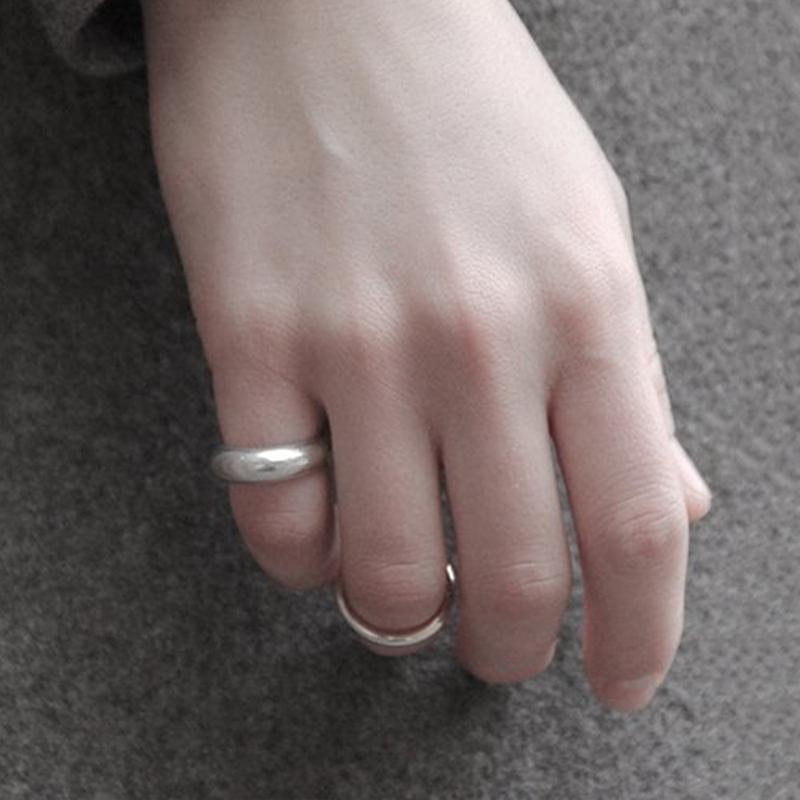 [인플루언서 혜임, 화사 착용] Semi Matte Bulging Silver Ring