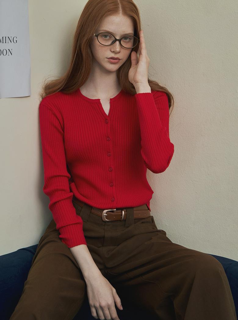 트위 [누적2천장/정향'pick] 쥬비드 트위 버튼 골지 가디건