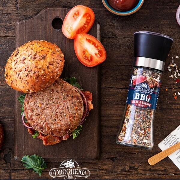 [7월4일출고][유통기한 2024.10.31] 드로게리아 스테이크 바베큐 시즈닝 그라인더 115g