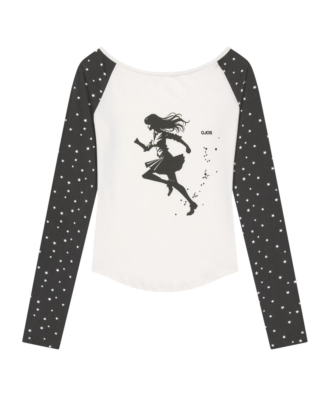 *Preview, 9/5 Open* Star Reglan Long Sleeve / Charcoal