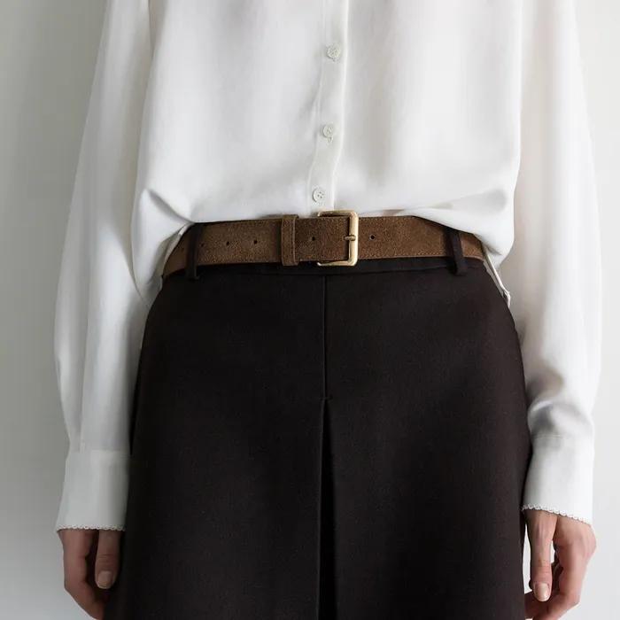 스퀘어 스웨이드 벨트 (Brown/Khaki beige/Beige)_2FFUAB01