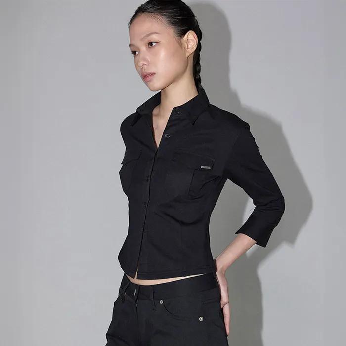 Sleek Pocket Shirt (black)