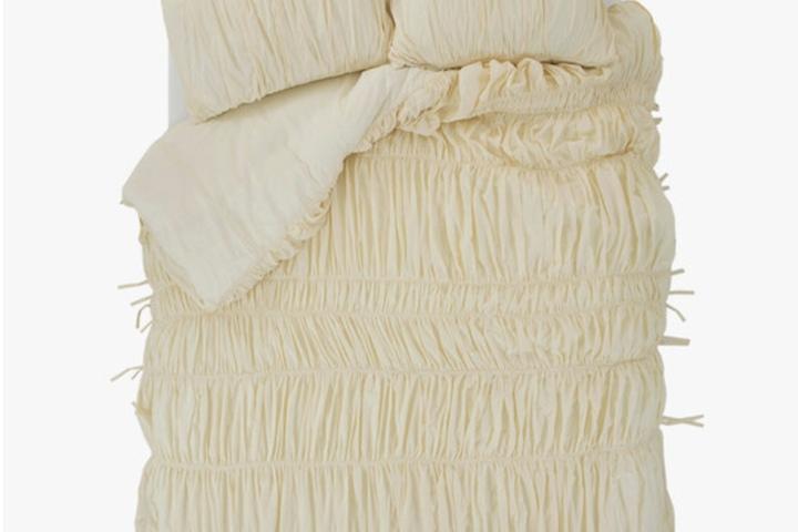 big waves duvet cover - ivory