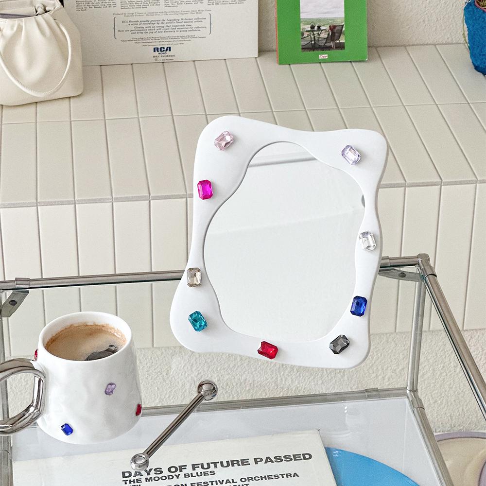 [힙한 선물] 쥬얼리 웨이브거울 커스텀 거울 DIY 포인트 탁상거울 벽거울 여친선물