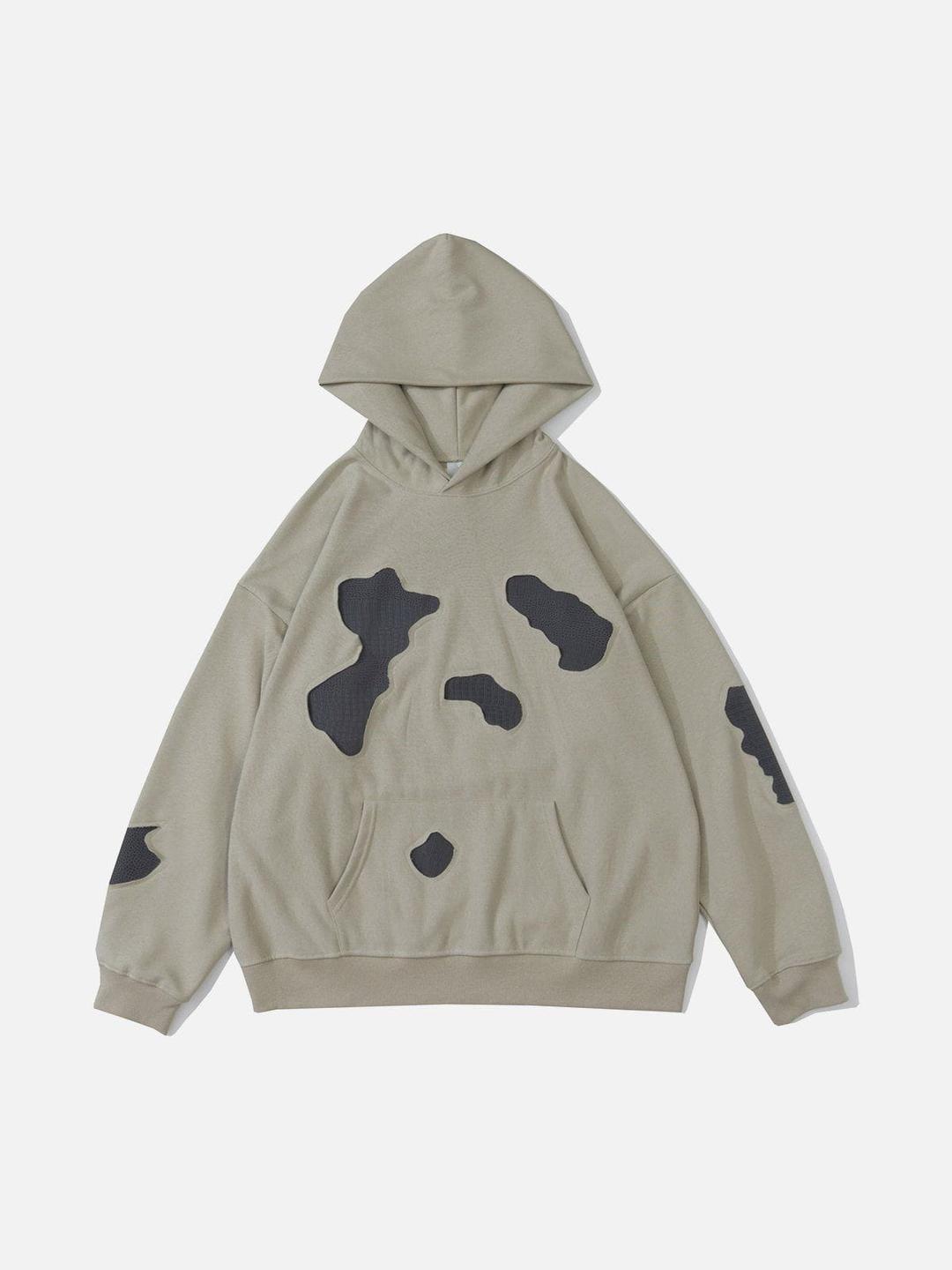 TALISHKO - Patchwork Hoodie - MilkWhite / XS