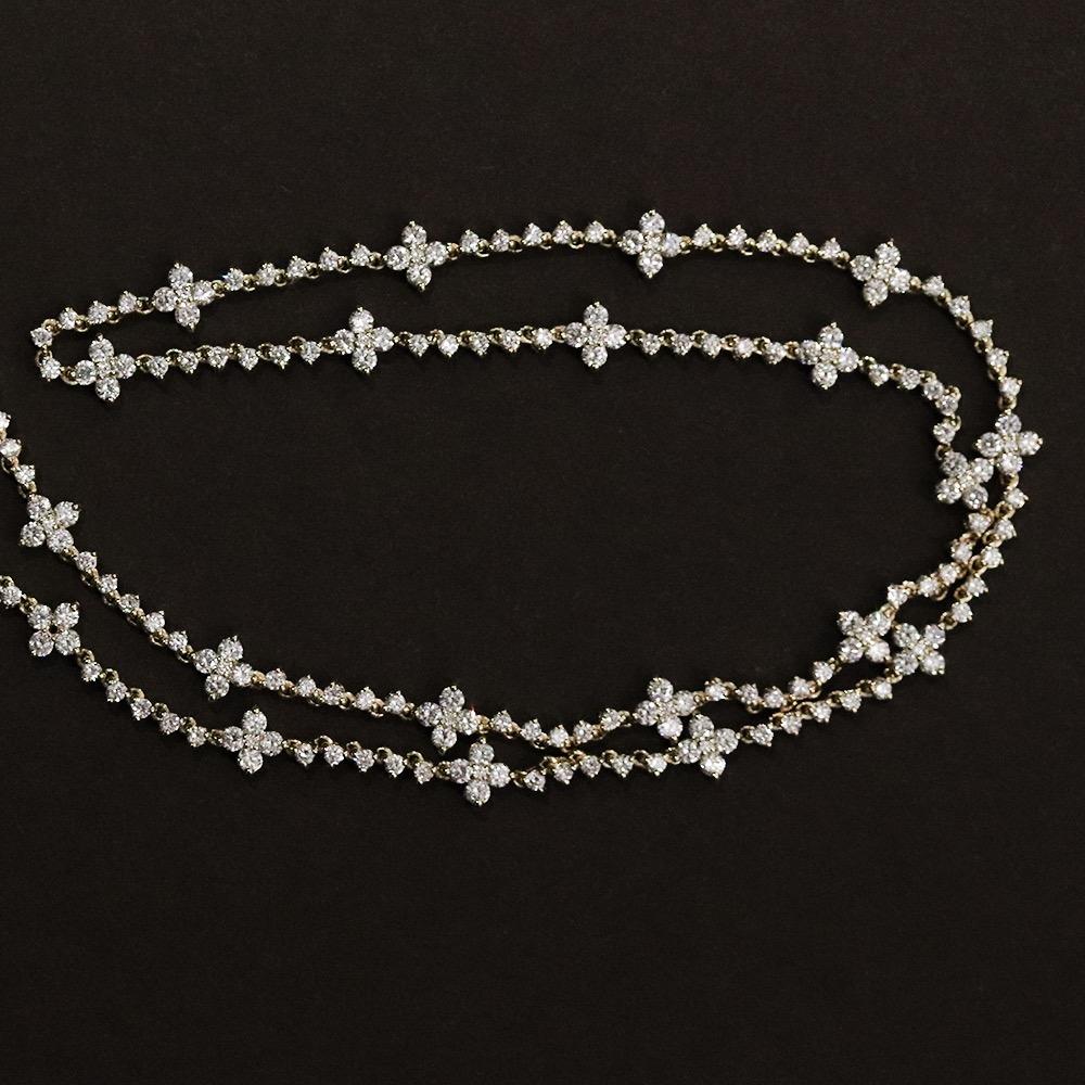 petit jardin diamond tennis necklace