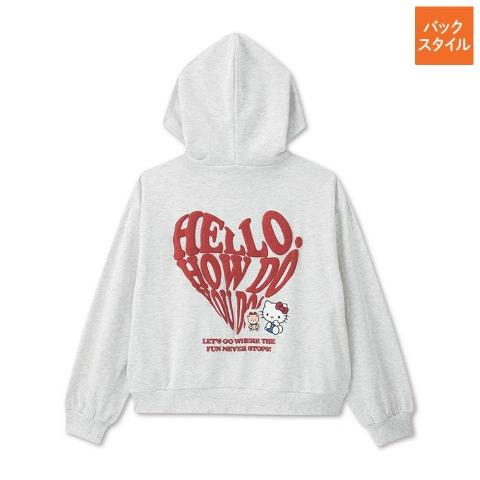 レディース　ジップパーカ（ハローキティ）