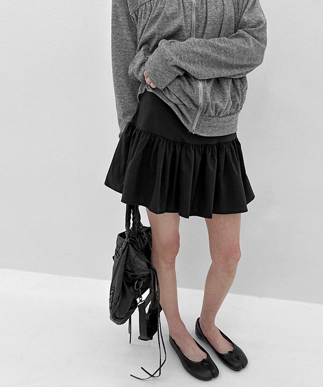 블랙업 로베 플레어 미니 스커트팬츠