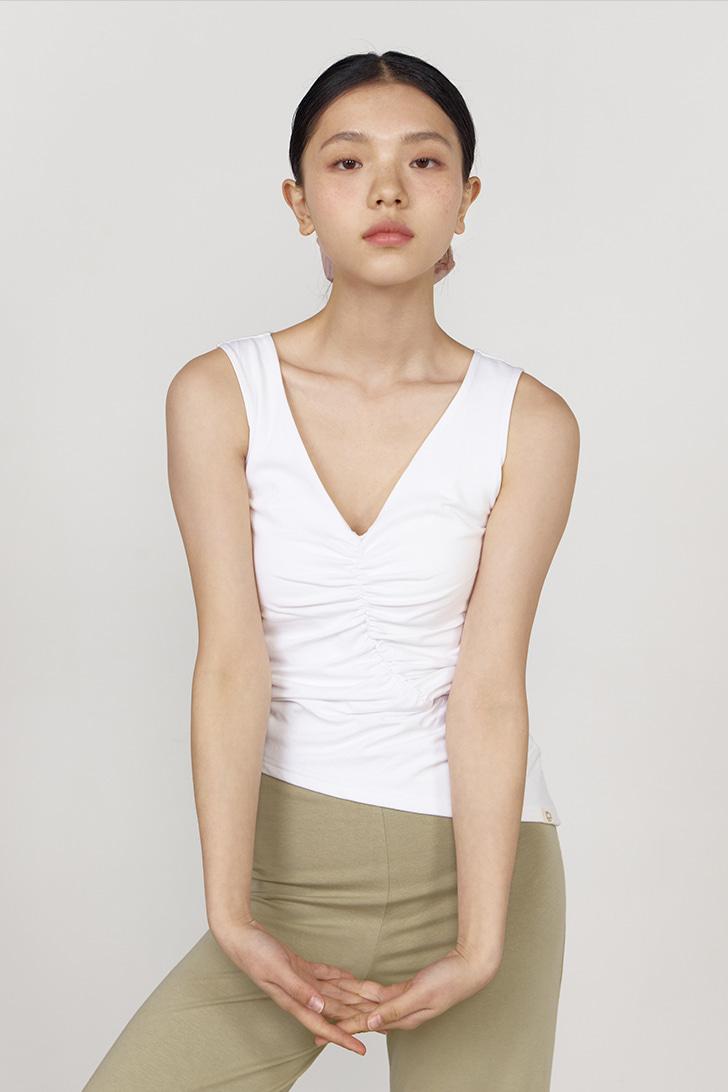 Graceful Ruche Tank (White)
