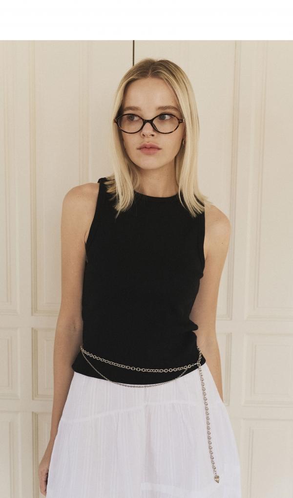 Basic knit top (black)