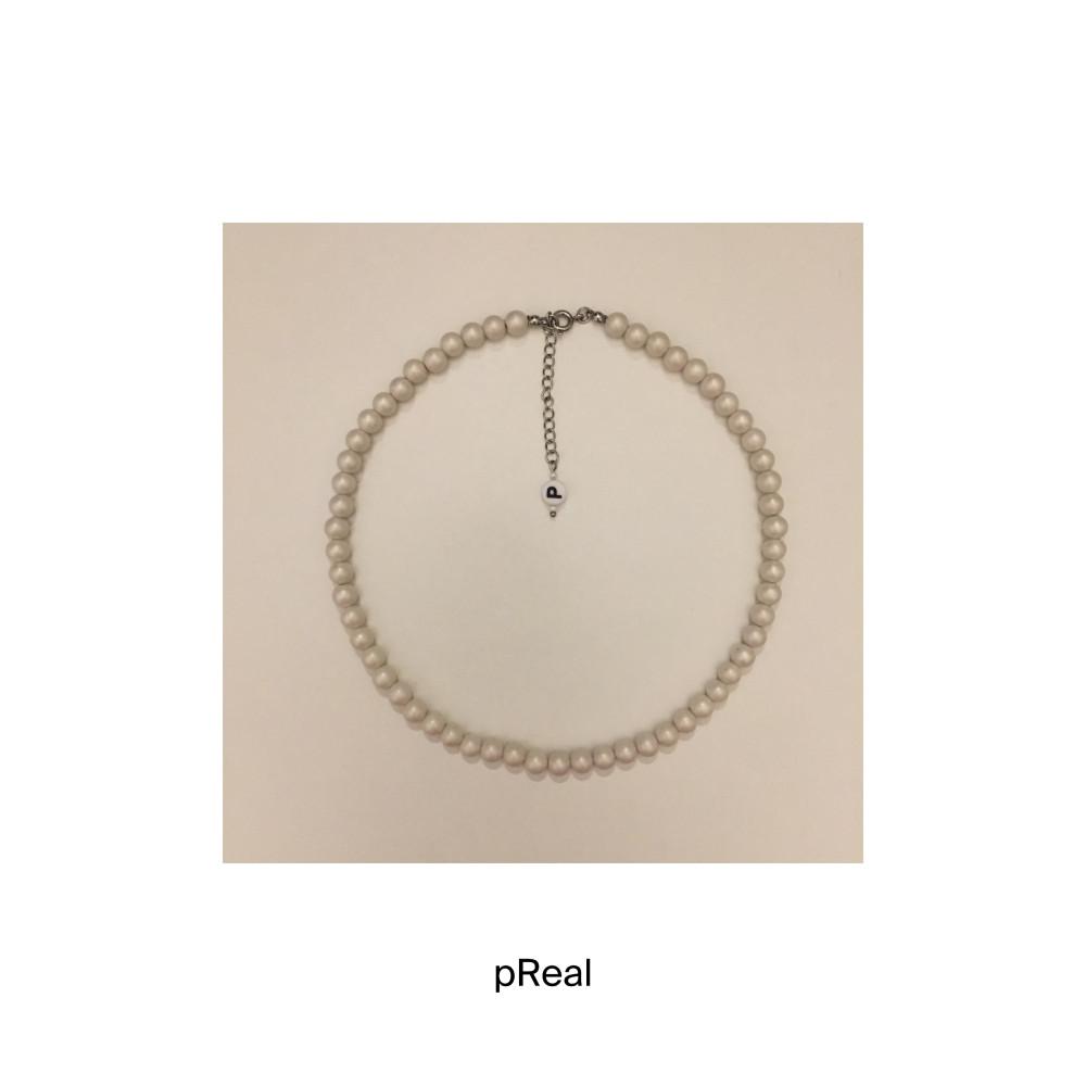매트 진주석 목걸이 _ matte pearl-stone necklace 6mm_No.pR23
