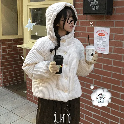 겨울패딩추천❄ 언유즈얼리 브리즈 코듀로이 패딩 (2color)