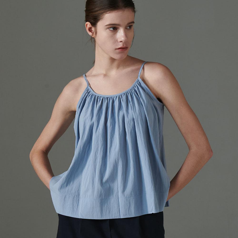 shirring sleeveless shirt