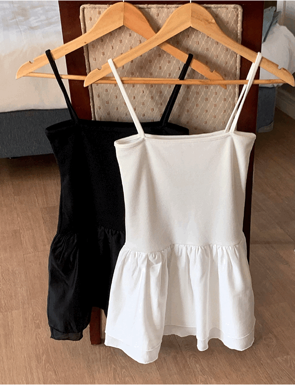 더플럼비 프릴 레이어드나시(2color)