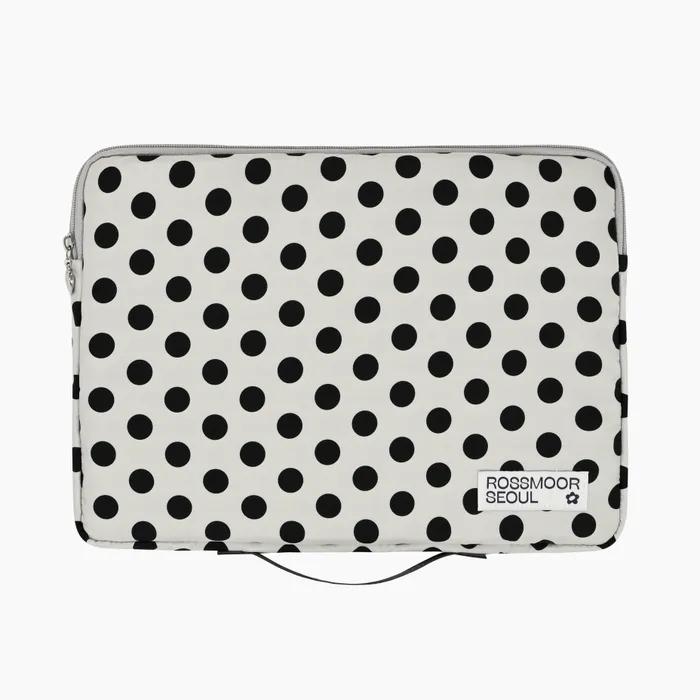 Dotty ivory laptop pouch _ 2sizes
