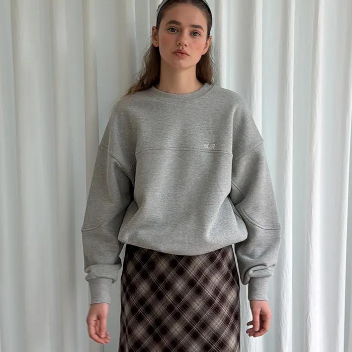 [기모]LINE SWEATSHIRT - GRAY