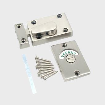 Privacy WC toilet door lock_silver/black