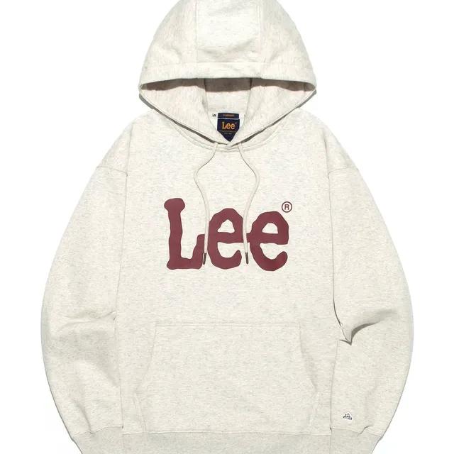 LEE 25FW 빅 트위치 로고 후드 티셔츠 오트밀