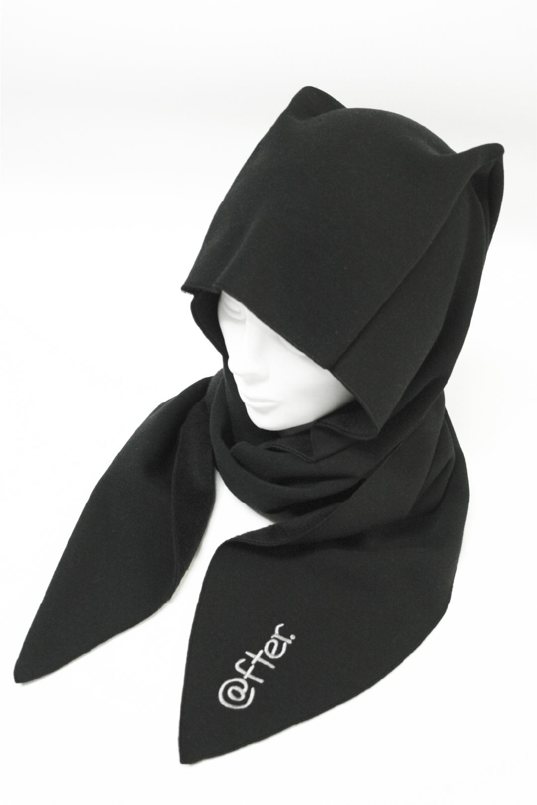 AFTER FUR HOOD MUFFLER (BLACK)