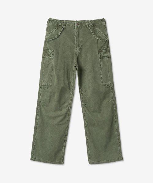 여성 와이드 레그 카고 팬츠 - 올리브 / R13WD197D104A