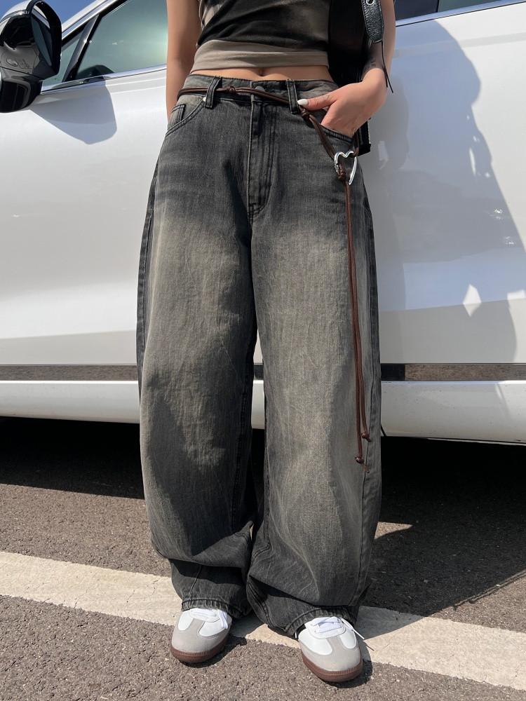 탄 시와 워싱 데님 PT - 1106