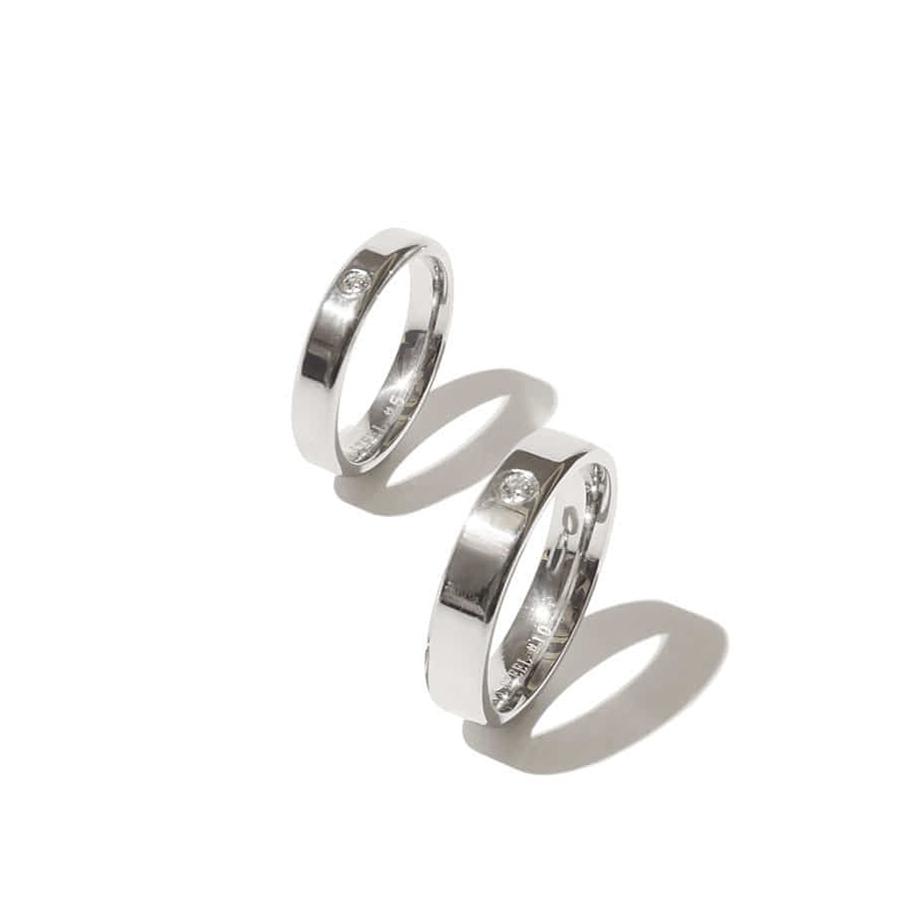 [단품구매]One point couple ring (Surgical steel)