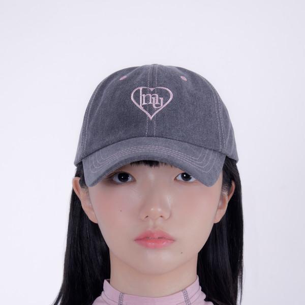 HEART SYMBOL BALL CAP [CHARCOAL]