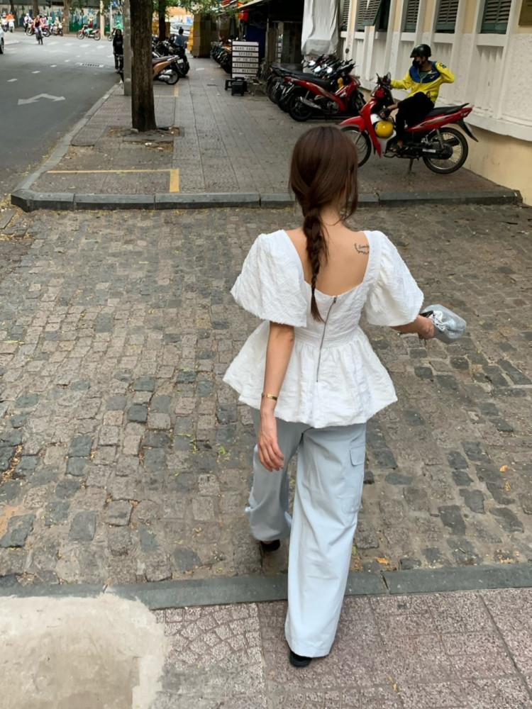 스퀘어 블라우스 (2color) - Ivory / Arude  아루드