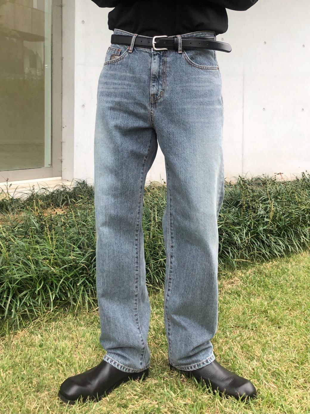 T. Straight Fit Blue Gray Denim Pants
