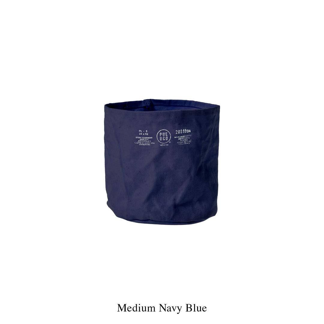 CANVAS POT COVER / Medium - Navy Blue