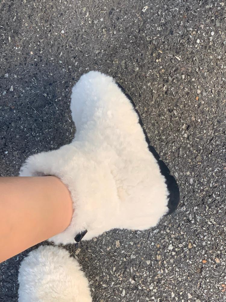 shearing fur banding boots