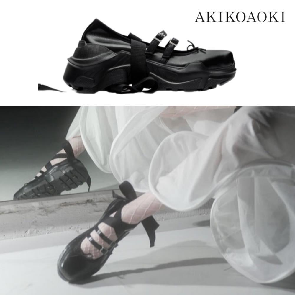 아키코아오키 로퍼 지젤 레더 블랙 GISELLE BLACK LEATHER BLACK