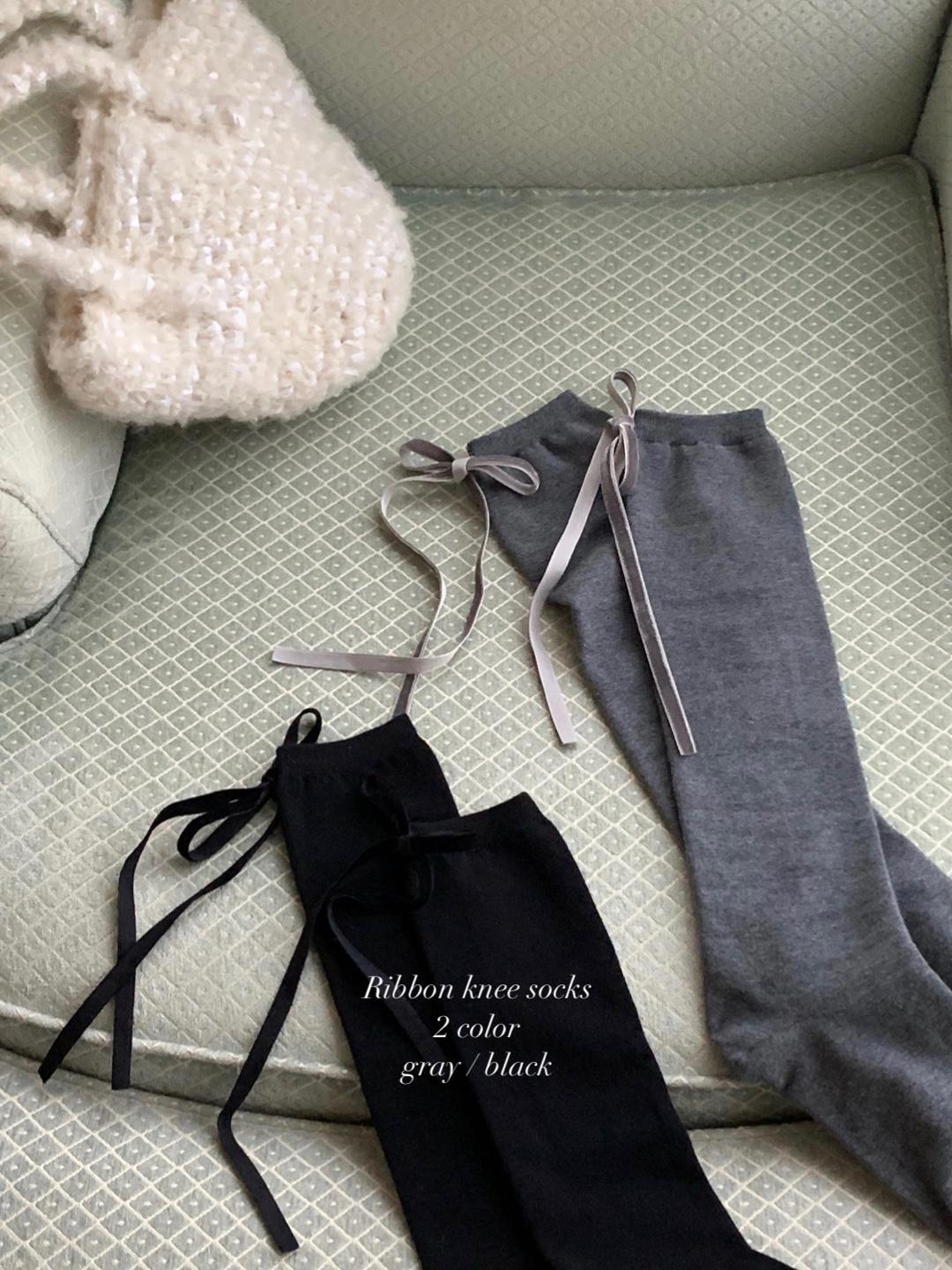 [리본템🧦🎀] 벨벳 리본 양말