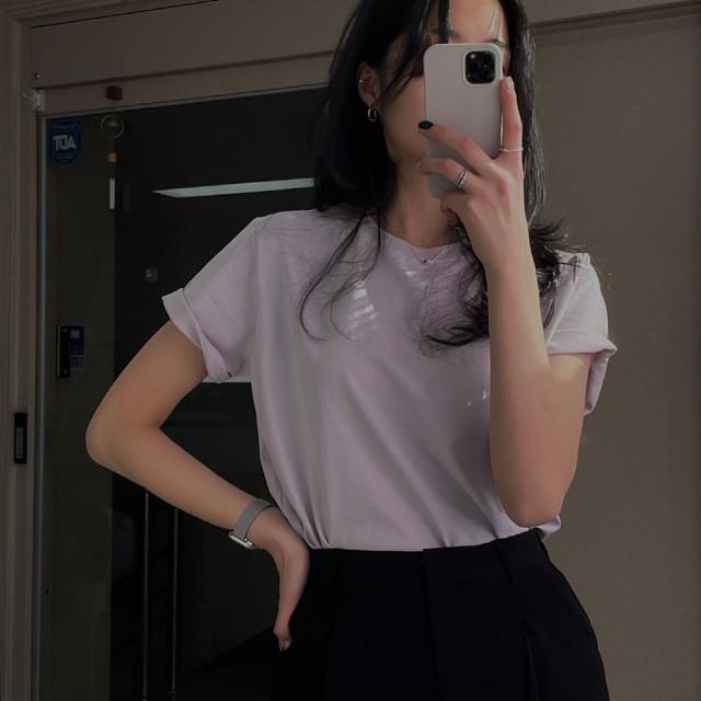 데이지 스탠다드핏 코튼 스판 반팔 티셔츠 10color