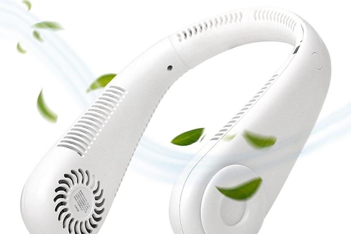 INF-V2 넥밴드 목 선풍기 충전식 저소음 캠핑 휴대용 미니 목에거는 넥풍기