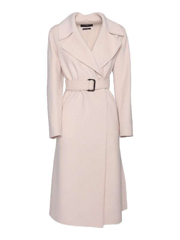 벨티드 울 오버 코트